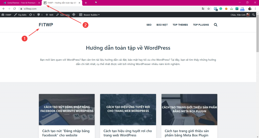 Hướng dẫn thay đổi Logo website Wordpress sau khi cài xong giao diện mới